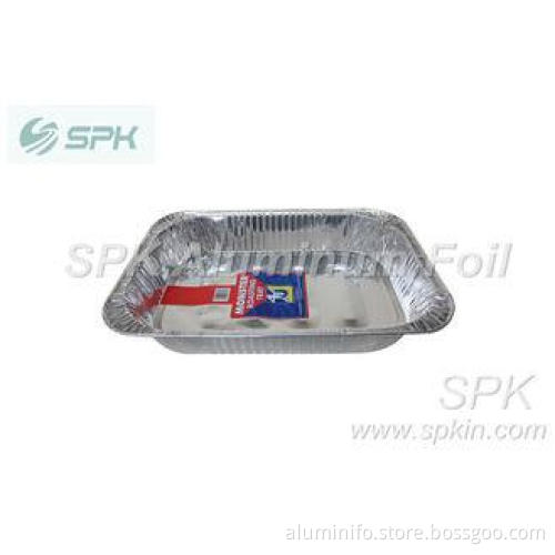 Disposable aluminum serving trays in sliver color / alumini